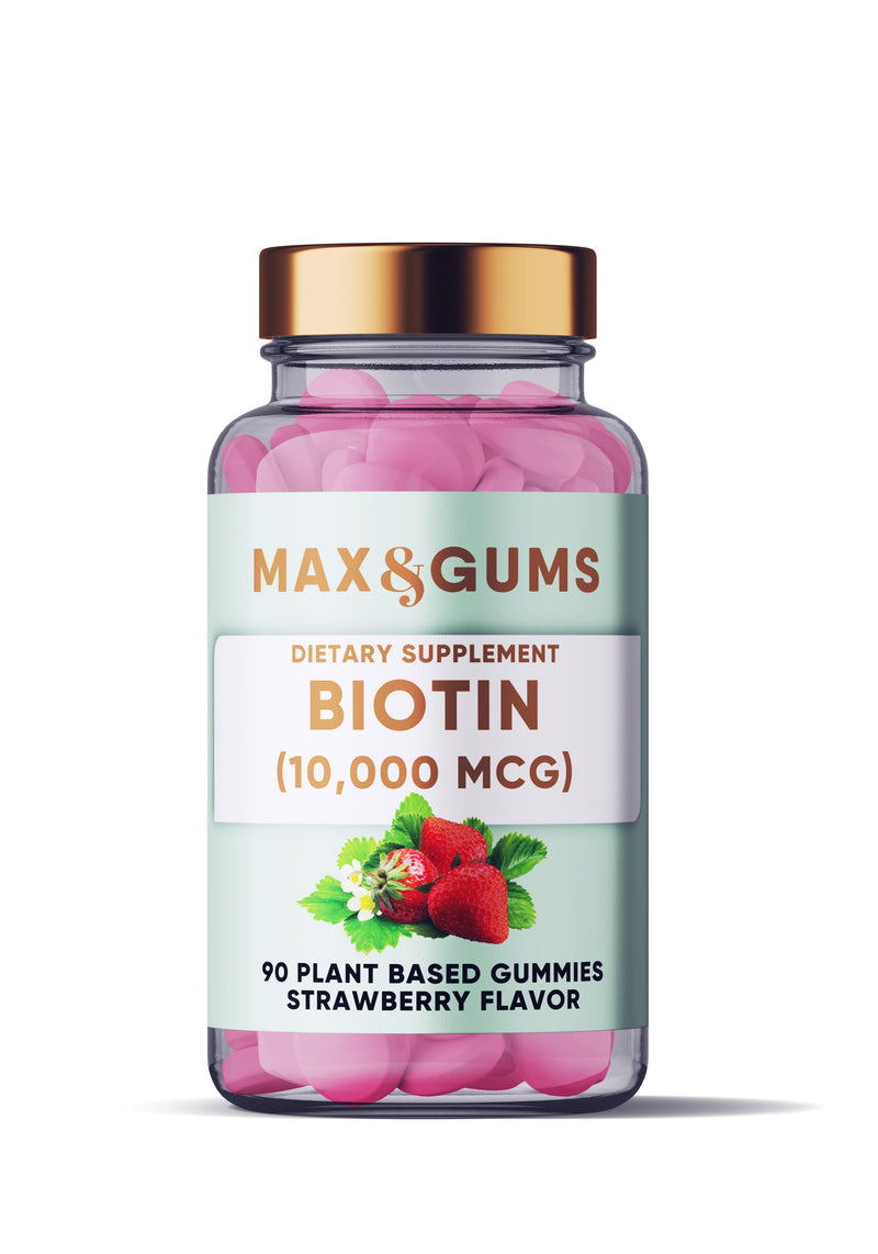 Max & Gums Biotin Bottle Supplements - Vitamins Private label - Gummy Vitamins